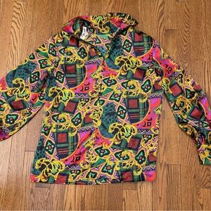 Vintage 90s Picadilly Statement Print Button-Up Blouse – Size 38